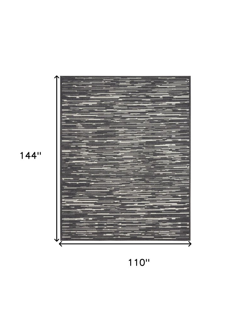 HomeRoots 9' X 12' Gray Geometric Area Rug image number 2