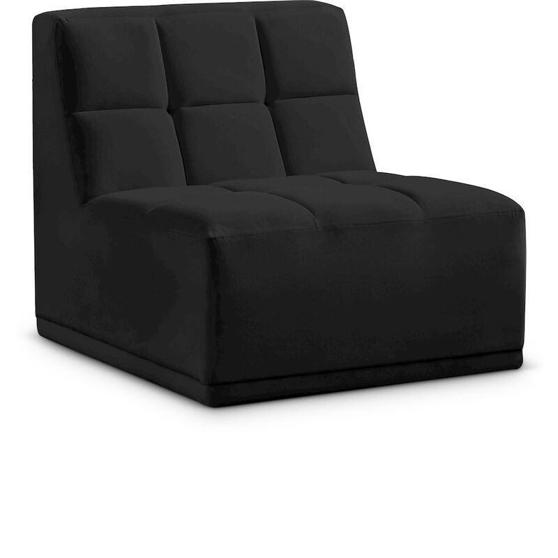 Meridian Furniture Relax Black Velvet Armless Chair