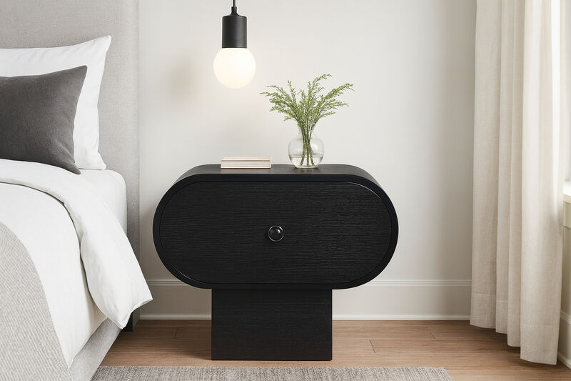 Meridian Furniture Harlow Black Night Stand