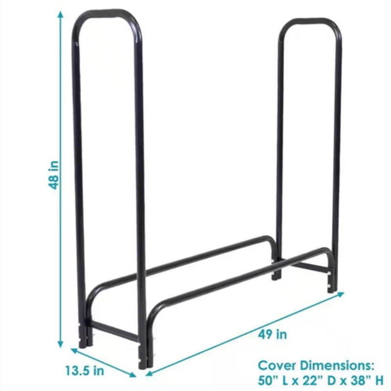 Metal Firewood Rack with Protective Cover – Perfect for Indoor and Outdoor Storage