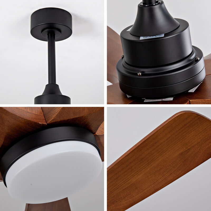 ELEMENT ACE Modern 52 Inch Outdoor Ceiling Fan with Integrated LED Light and Silent DC Motor image number 6
