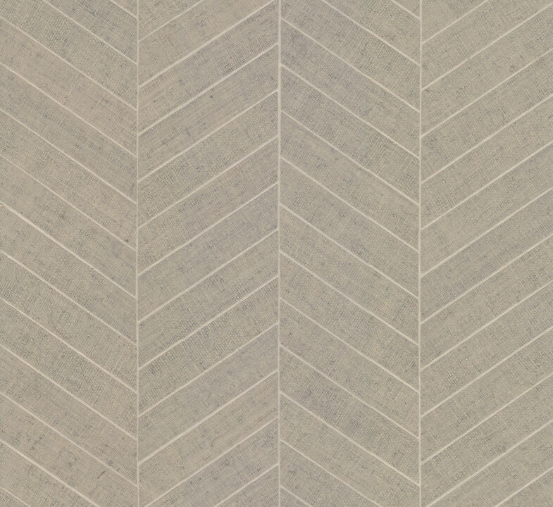 Atelier Herringbone Off White Wallpaper