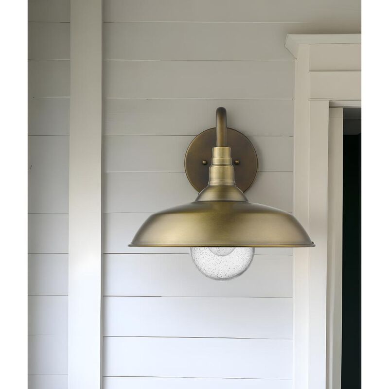 Hivvago Burry 1-Light Antique Brass Wall Light
