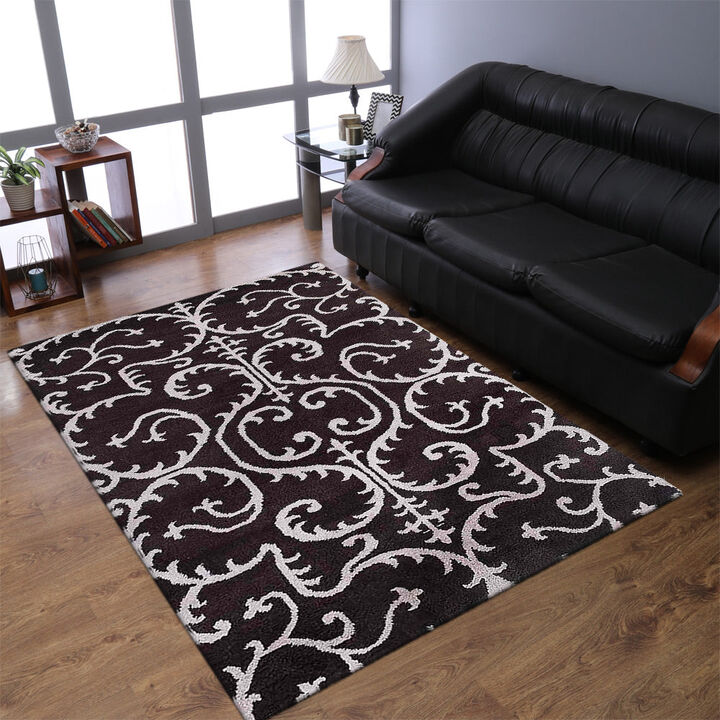 Rugsotic Carpets Hand Knotted Silk Size Area Rug Contemporary Size NS3313