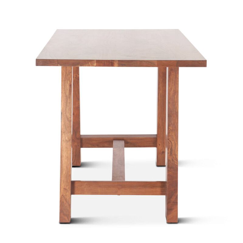 World Interiors Stavanger 75 Gathering Table in Cinnamon Brown Finish