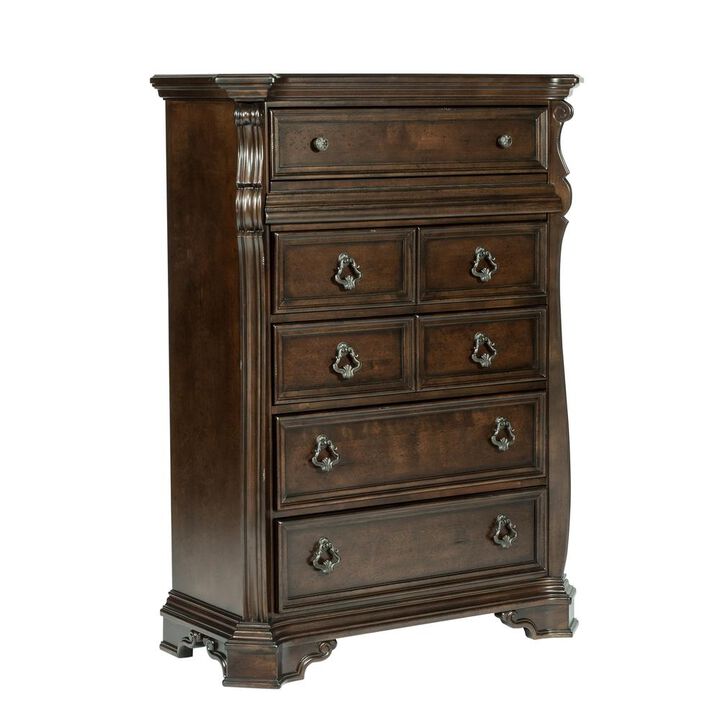 Liberty Furniture Arbor Place 6 Drawer Chest in Brownstone