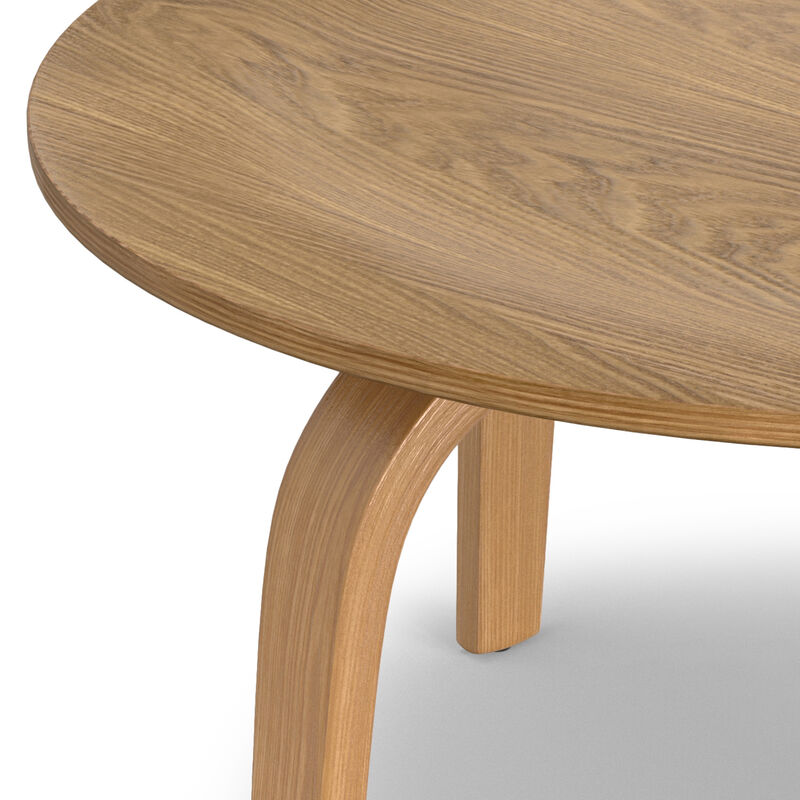 Payton  34 inch Wide Round Contemporary Coffee Table in Natural