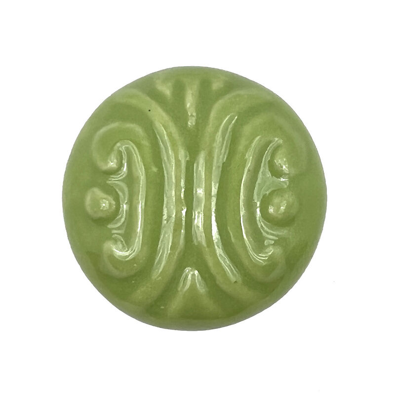 HomeRoots Set of Six Green Mushroom Knob Embossed Ceramic Drawer Pull Knobs image number 3