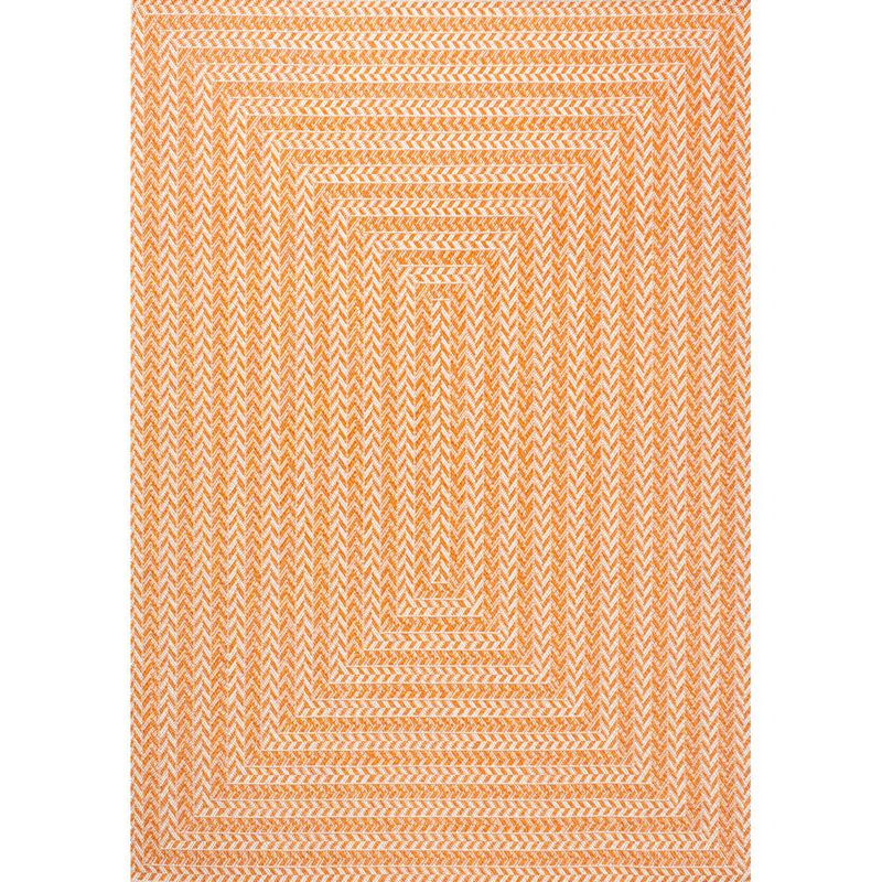 Chevron Modern Concentric Squares Indoor/Outdoor Area Rug