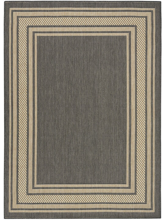 Horizon Indoor/Outdoor HOZ03 Charcoal 4' x 6' Rug