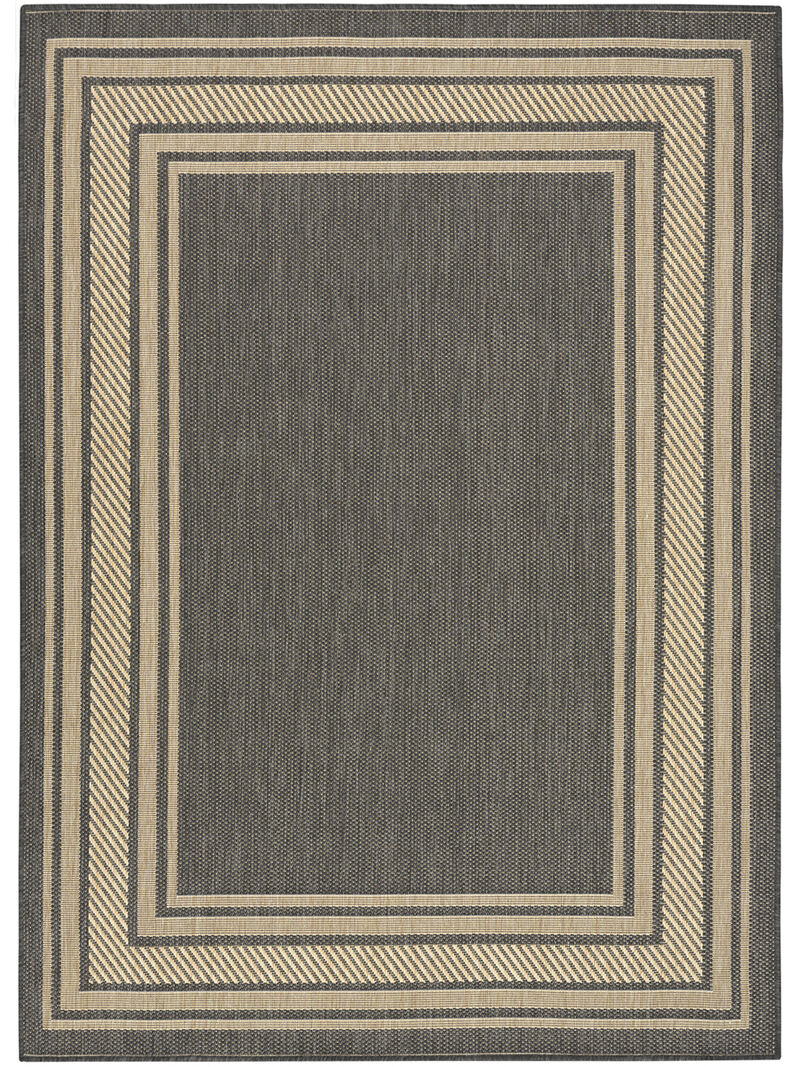 Horizon Indoor/Outdoor HOZ03 Charcoal 4' x 6' Rug