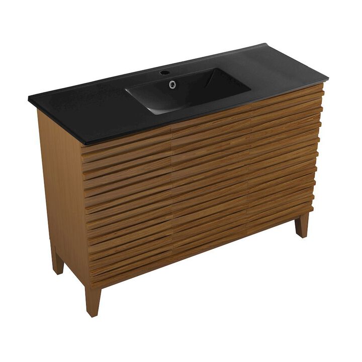Cascade 48 in. Bathroom Vanity with 3-Hole Ceramic Sink Top