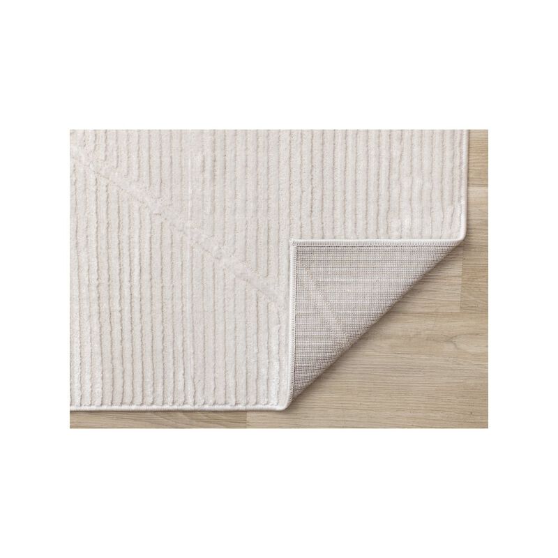 Novelle Home Logan Striped Trellis Soft Cream Area Rug, 5'3 X 7'7 image number 4