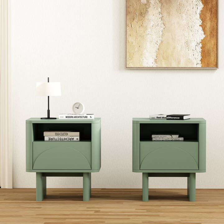 Ella Green Nightstands (Set of 2)