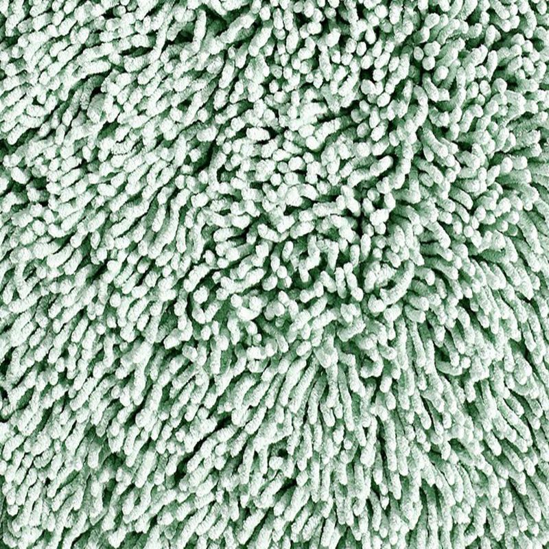 nightsbridge Chenille Shaggy 220 GSF Non Skid Back 2-Piece Bath Rug Set, 17"x24" and 21"x34", Sage