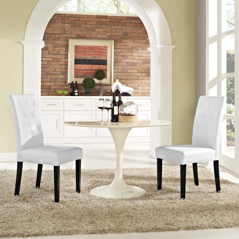 Confer Dining Side Chair Vinyl Set of 2 image number 4