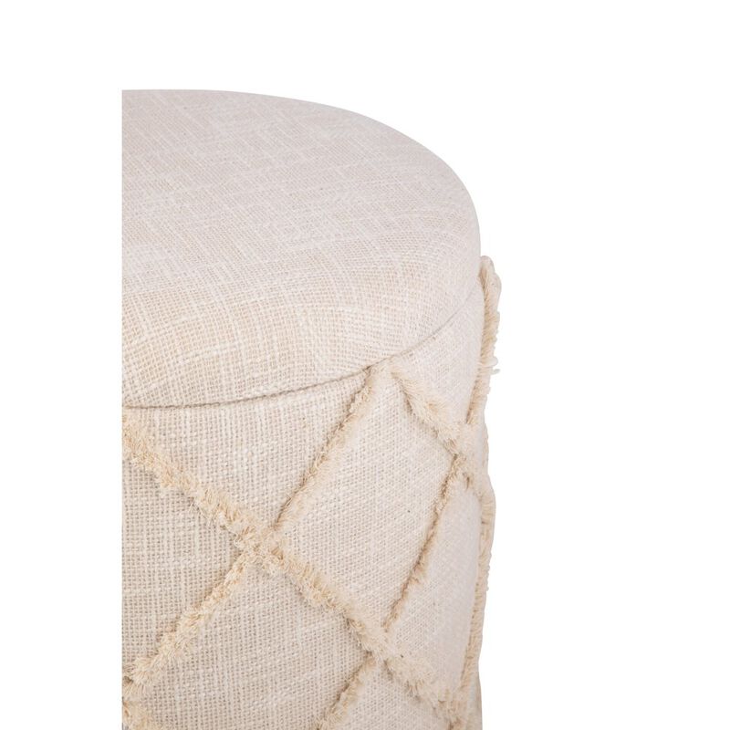 Carolina Chair & Table Handwoven Eros X Solid Fabric Storage Ottoman