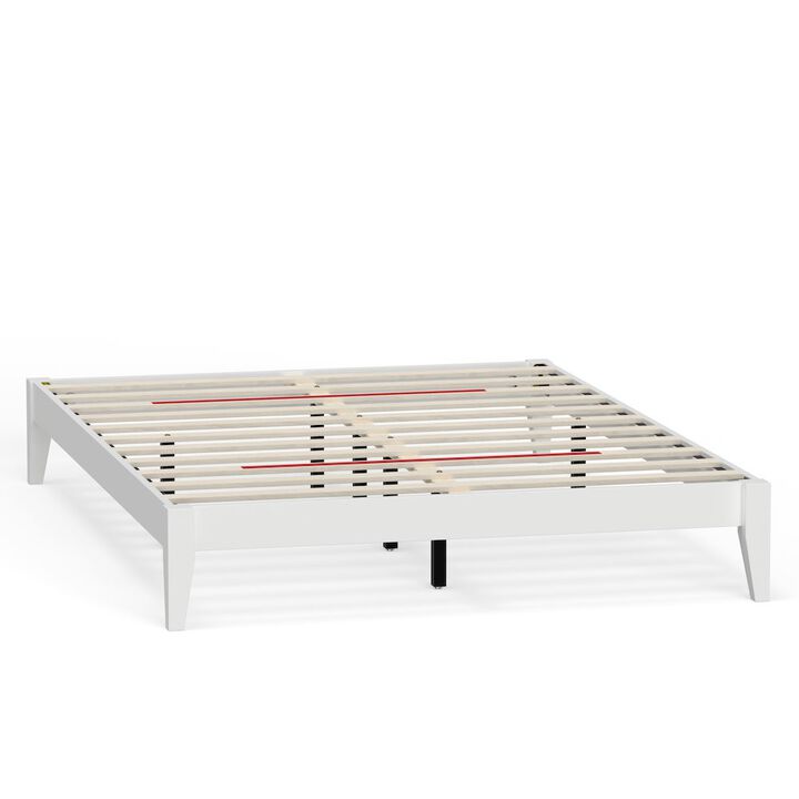 Comfort Pointe Serene Farmhouse Style Queen Wood Bed Frame - White