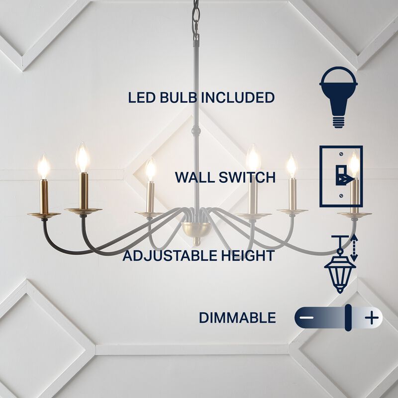 Wicklow Bohemian Farmhouse Iron LED Chandelier