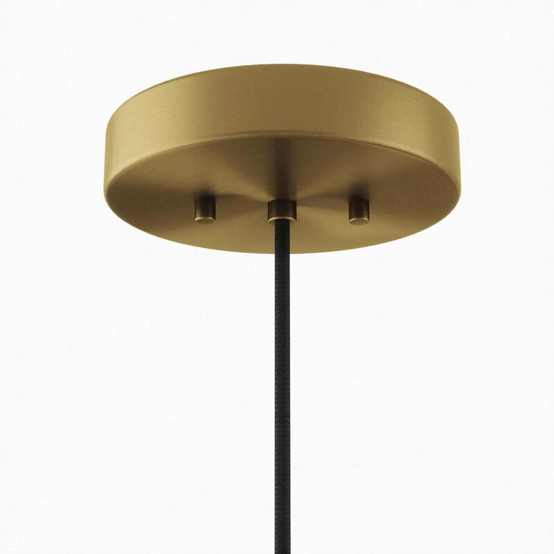 Modway Avenue 1-Light Pendant Light in Satin Brass, Brown, 17 x 17 x 80.5 image number 5