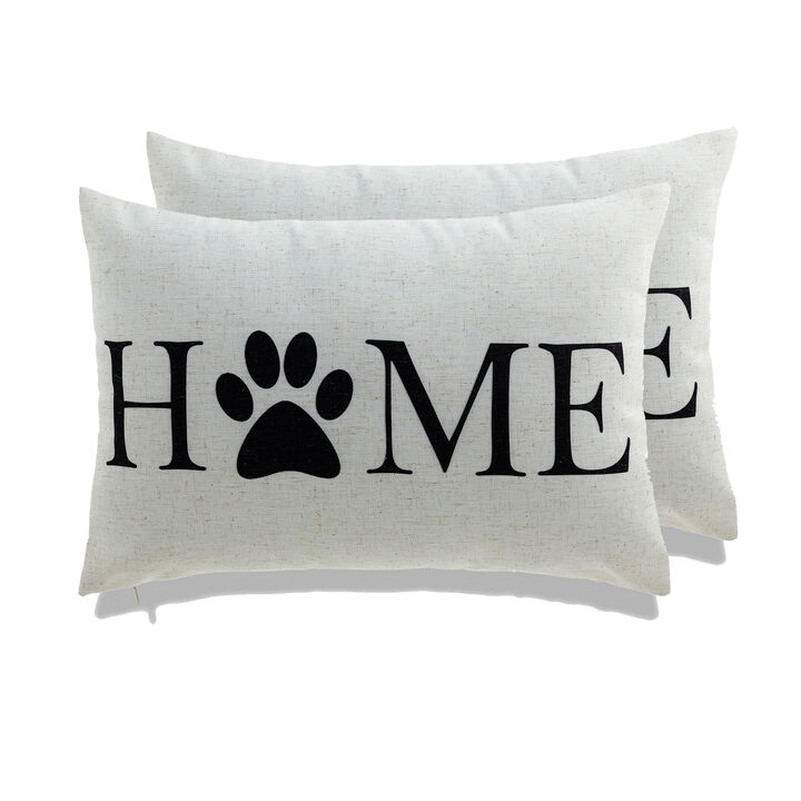 Home and Dog throw pillow - set of 2