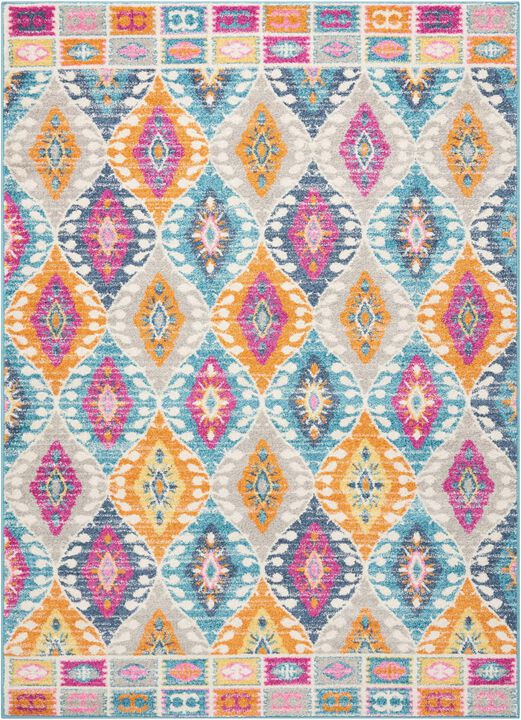 HomeRoots Ogee Distressed Area Rug
