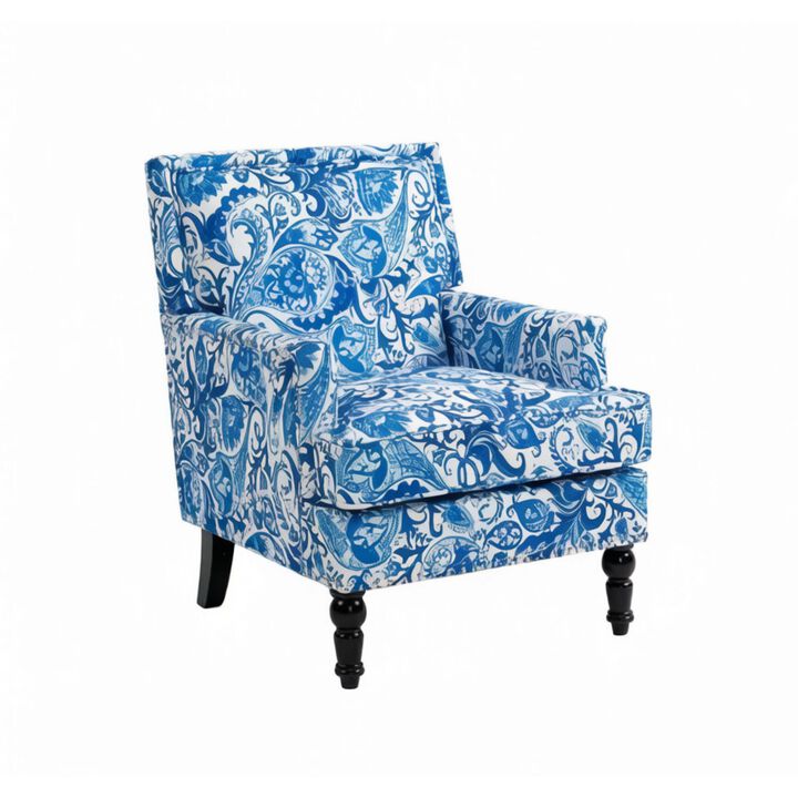 GOODSILO Upholstered Accent Armchair with Striped Fabric and Nailhead Trim, Comfortable Padded Seating for Living Room and Home Use