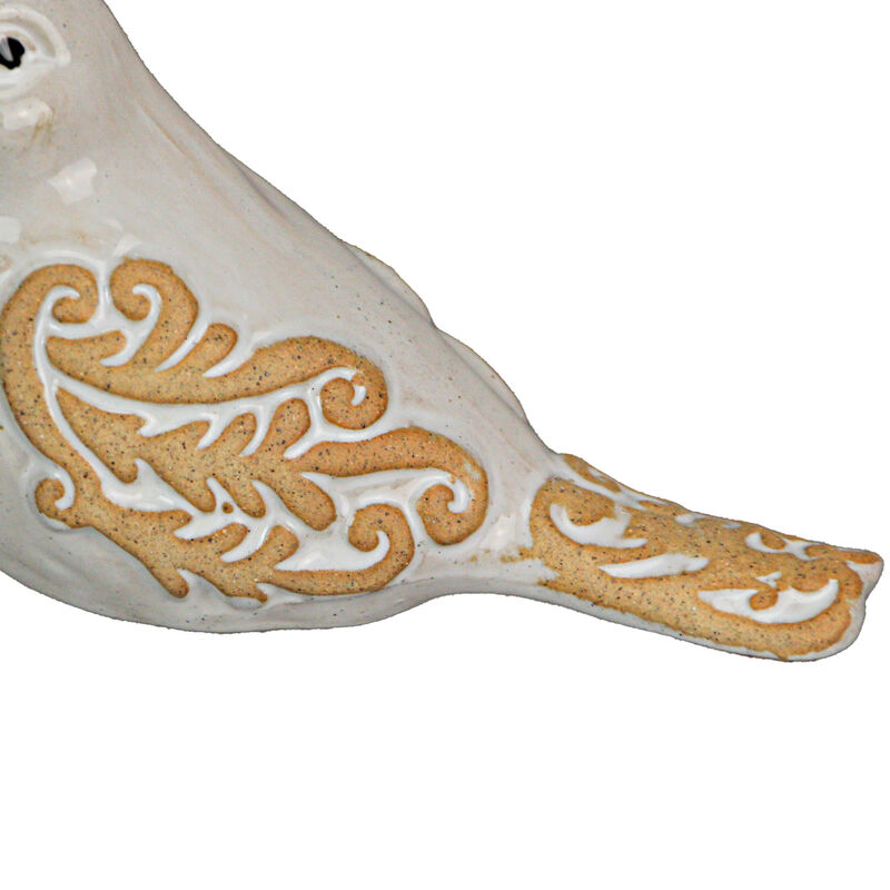 5 Inch Ceramic Bird Figurine Farmhouse Art Home Decor Shelf Sculpture Set of 3 image number 4