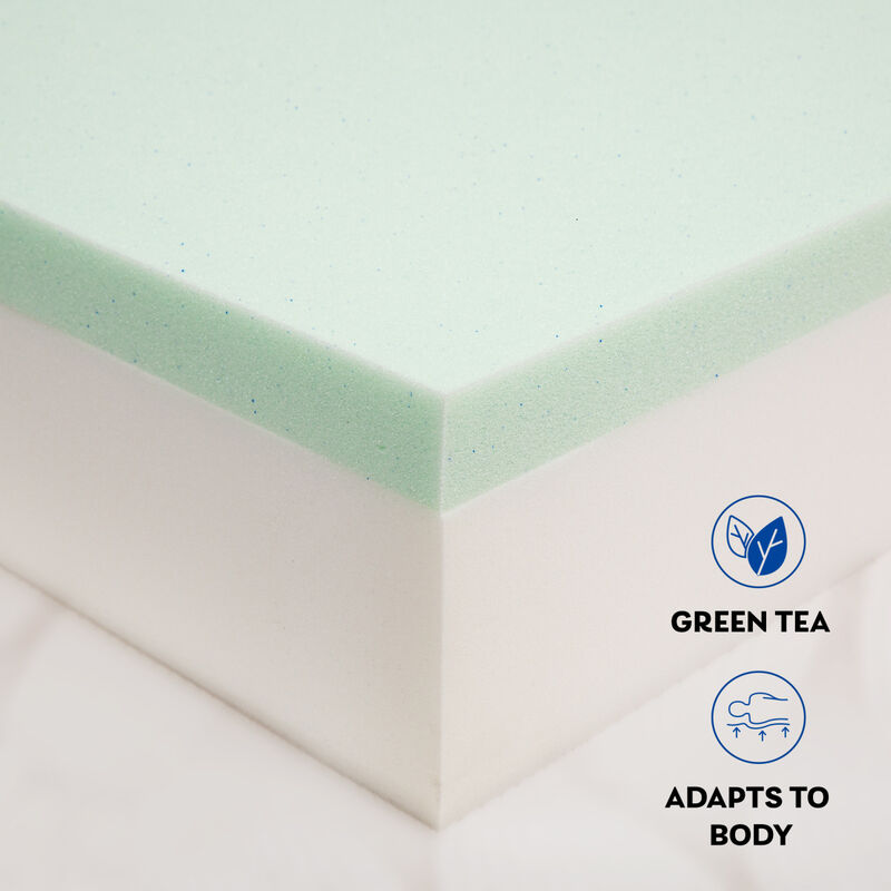 Green Tea Infused Memory Foam Twin Mattress, 8 inch Gel Memory Foam Mattress for a Cool Sleeper, Bed in a Box