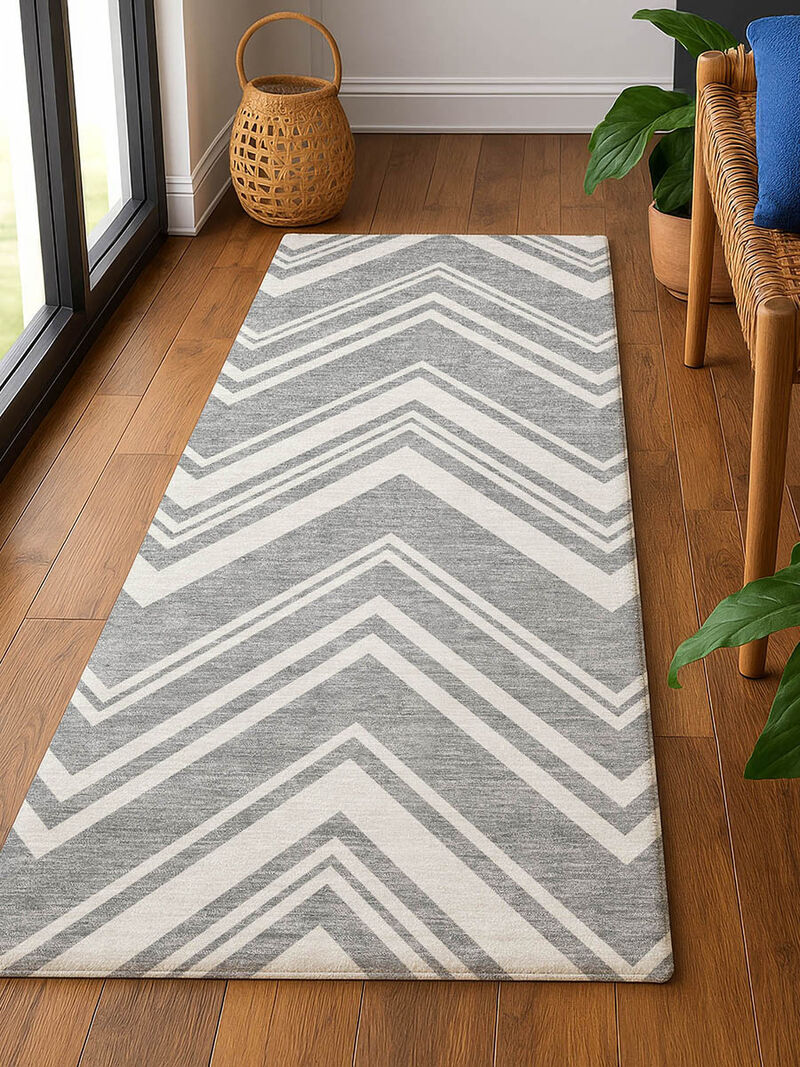 The Reserve TR17 Pewter 2'3" x 7'6" Rug image number 1