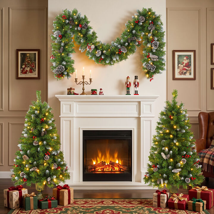 Doljod Pre-lit Xmas Tree Artificial Christmas 3-Piece Set