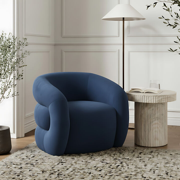 Meridian Furniture Roxbury Navy Velvet Accent Chair