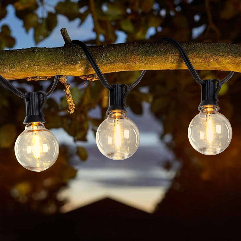 50-Light 98 ft. Outdoor Plug-in Integrated LED Edison String Light image number 7