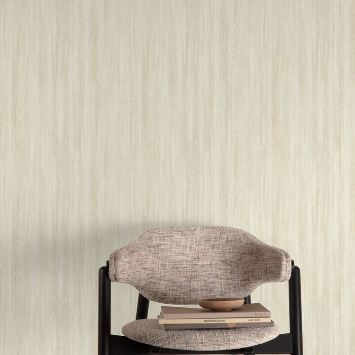 Textured Vibes Textile Plain Beige Wallpaper 205101