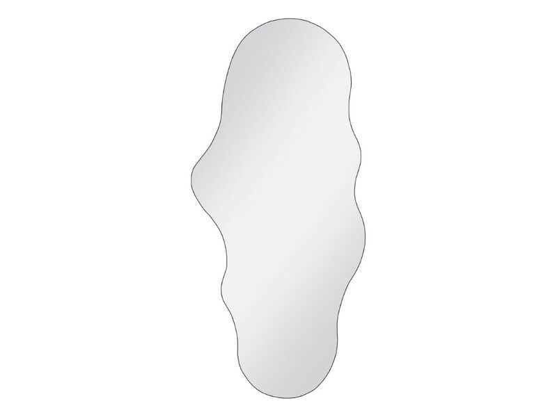 52x27  Inch White Cloud Irregular Frameless Full Length Wall Mirror image number 0