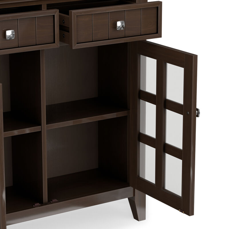 Acadian SOLID WOOD 36 inch Wide Transitional Entryway Storage Cabinet in Natural Aged Brown image number 8