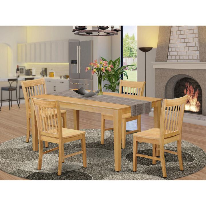 5 Pc Dining room for 4 set-- Dining Table and 4 Chairs