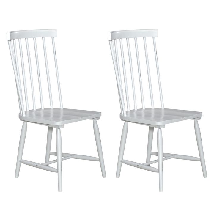 Liberty Furniture Liberty Capeside Cottage Spindle Back Side Chair - White - Set of 2