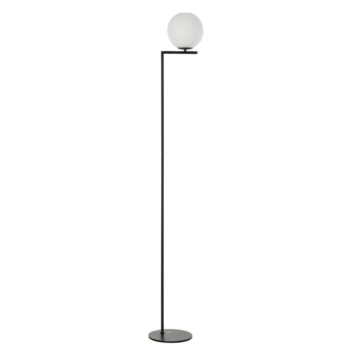 Black Adjustable Light: Metal Floor Lamp with 350° Rotating Shade
