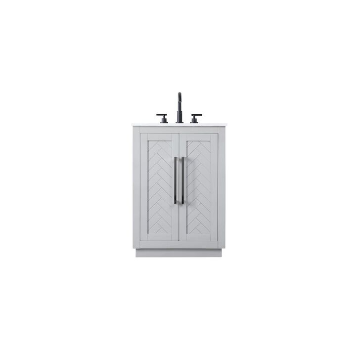 Elegant Kitchen and Bath 24 inch Single Bathroom Vanity in Grey