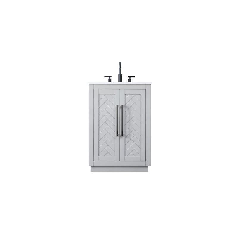Elegant Kitchen and Bath 24 inch Single Bathroom Vanity in Grey