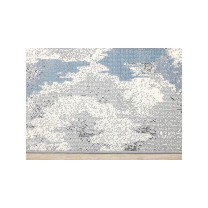 Novelle Home Functional Style Blue White Grey Abstract Rug, 4'7 x 6'7, 4'7 x 6'7 image number 2