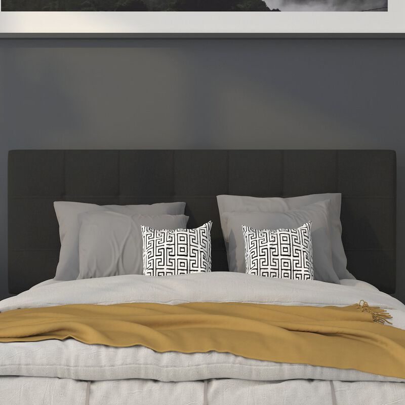 Flash Furniture Tufted Upholstered Full Size Headboard in Black Fabric image number 9