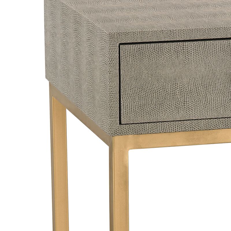 Shagreen Grey Accent Table
