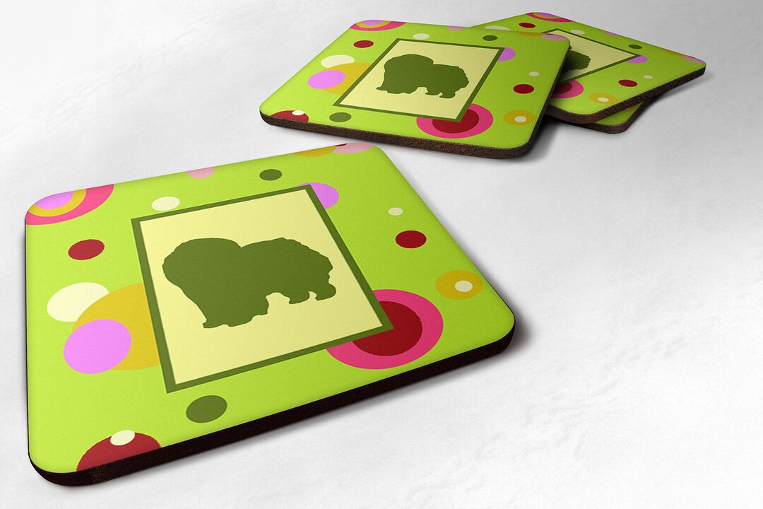 Caroline's Treasures CK1125FC Chow Chow Foam Coasters (Set of 4), 3.5 H x 3.5 W, Multicolor