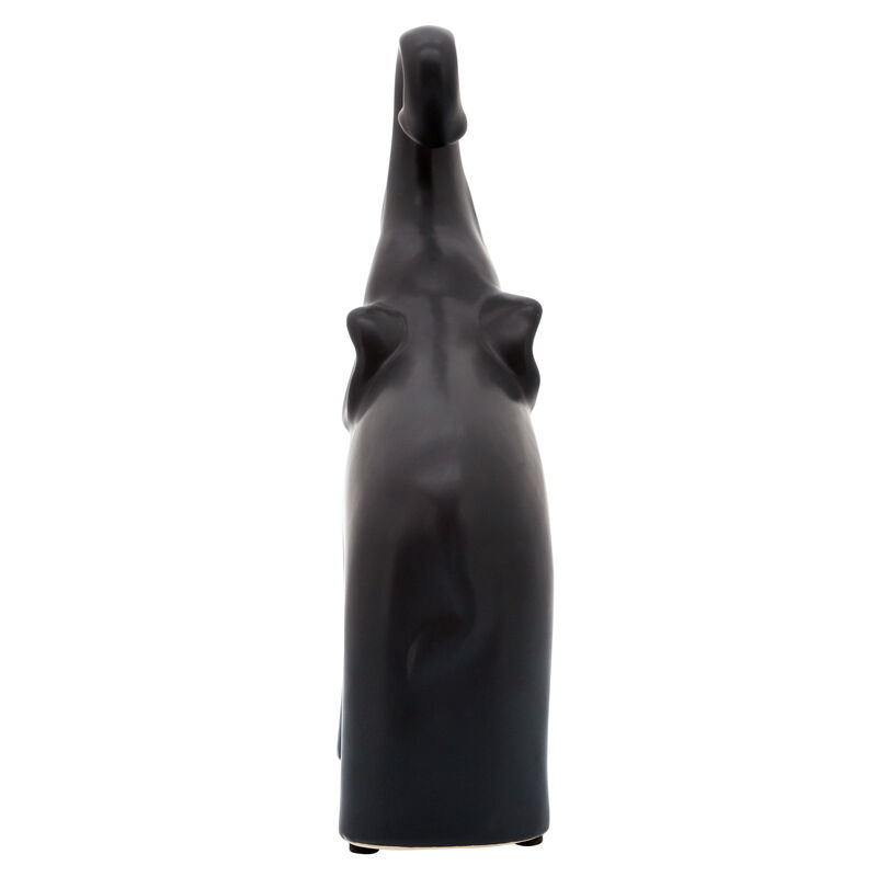 Ceramic Elephant Matte Black image number 4