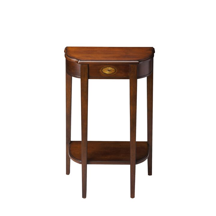 Elegant Narrow Entryway Table in Dark Brown for Living Room and Hall