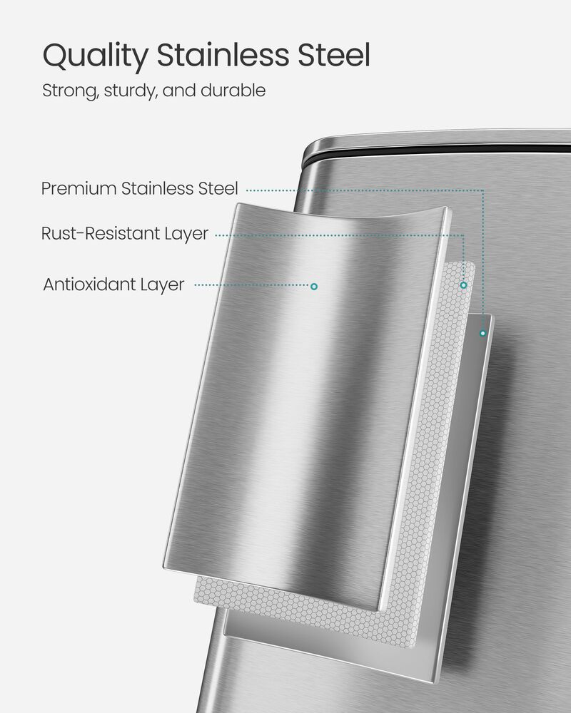Stainless Steel Trash Can 8-Gallon (30 L) with Inner Bucket image number 5