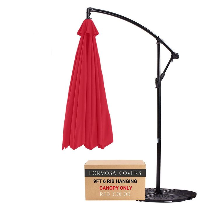9 ft Cantilever Hanging Umbrella 6 Rib Replacement Canopy