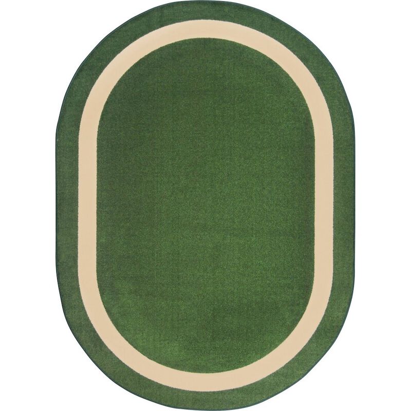 Joy Carpets Kid Essentials Portrait 10'9 x 13'2 Oval Area Rug in Color Heather